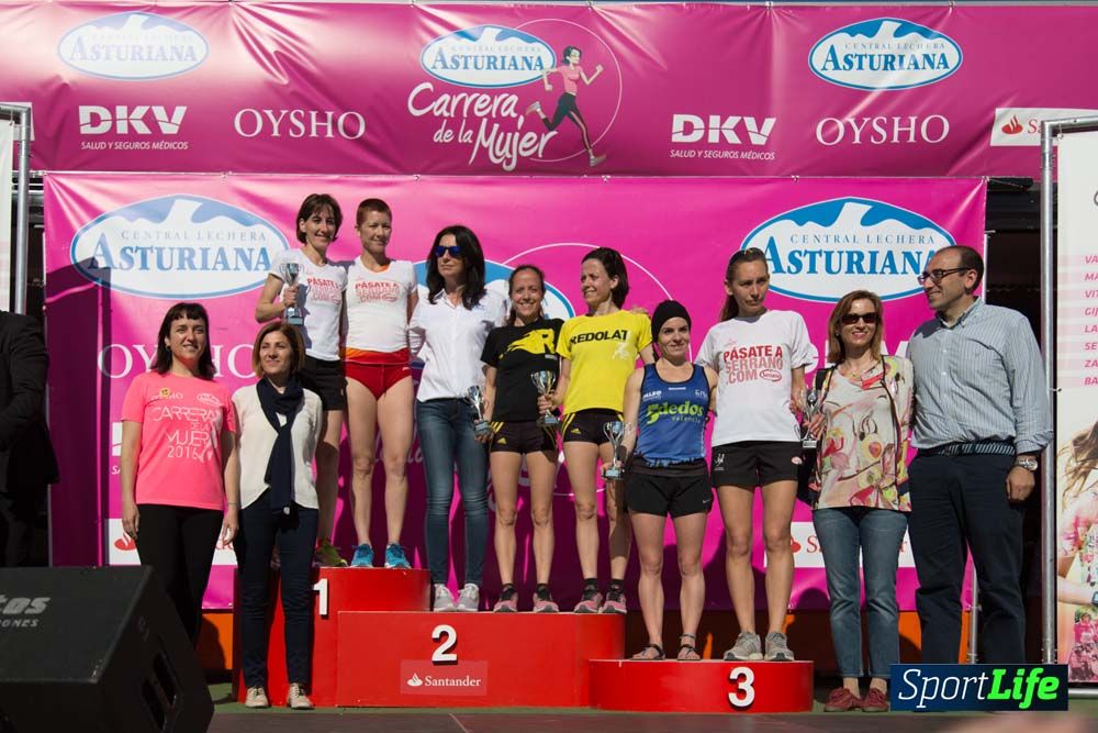 Carrera de la Mujer de Valencia 2016-podio
