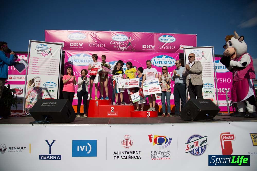 Carrera de la Mujer de Valencia 2016-podio