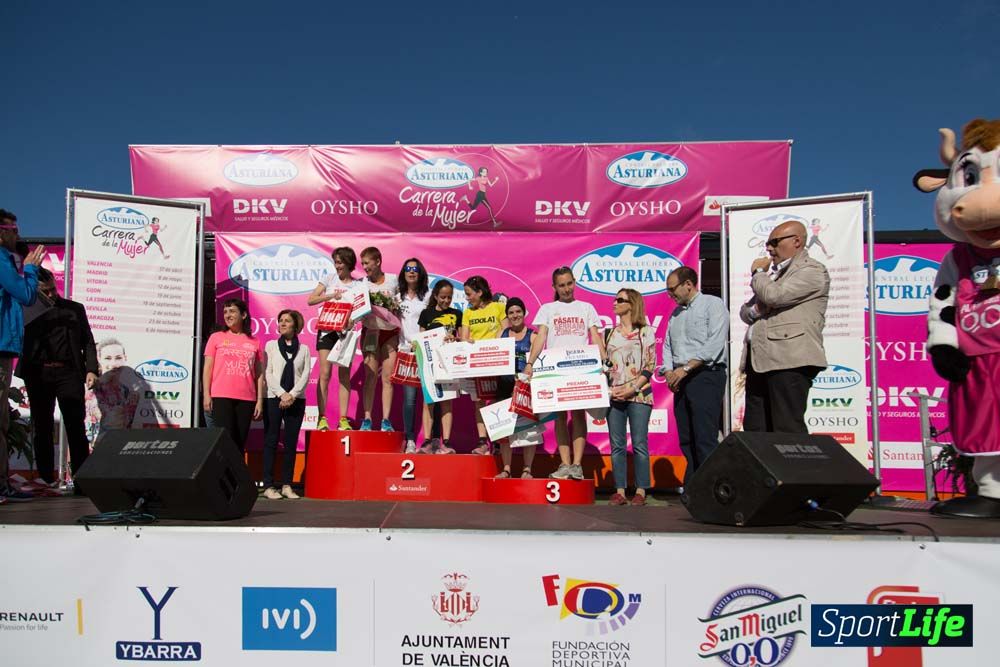 Carrera de la Mujer de Valencia 2016-podio