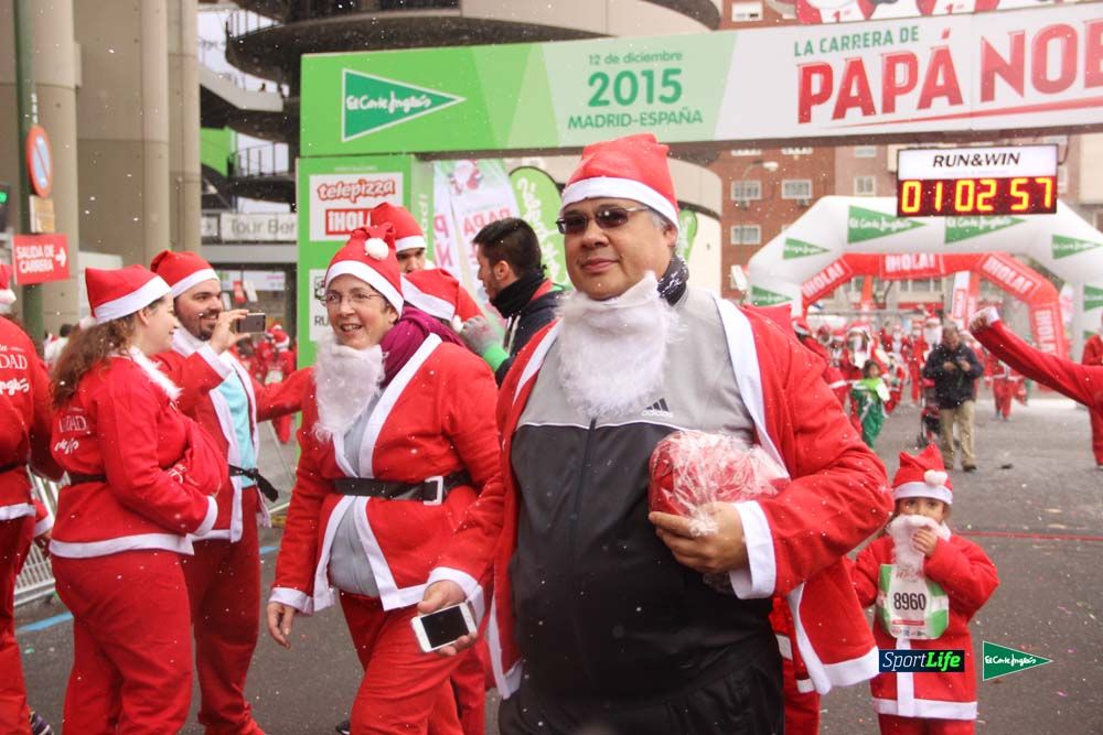 Carrera Papa Noel entrada en meta
