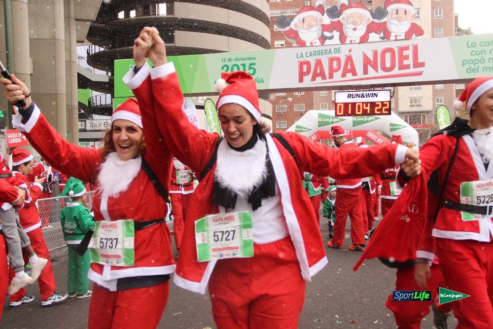 Carrera Papa Noel entrada en meta