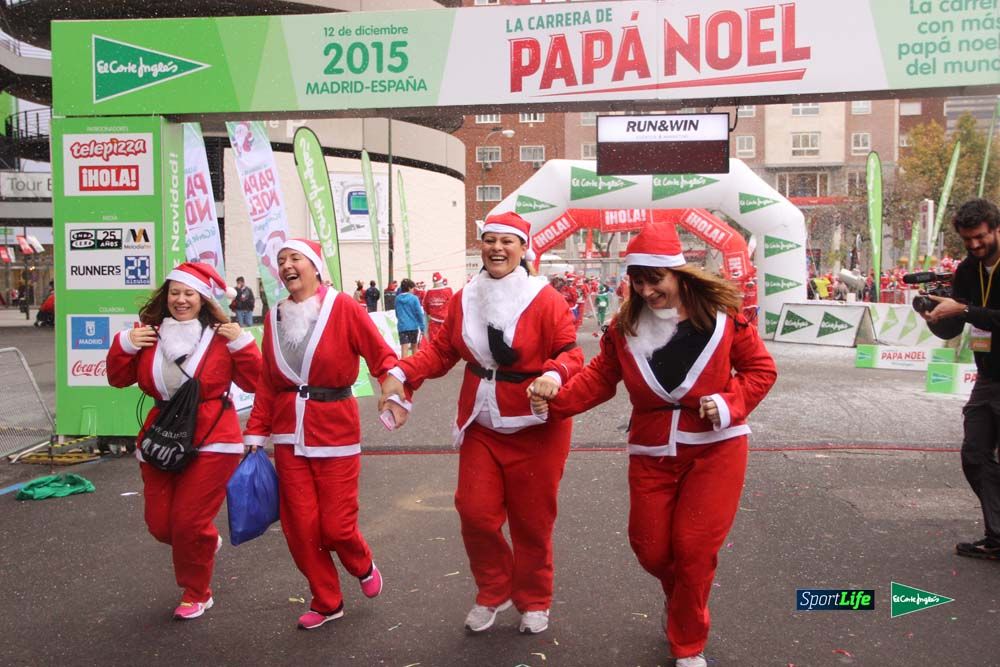 Carrera Papa Noel entrada en meta