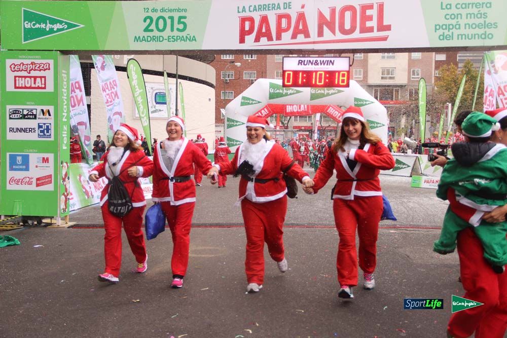 Carrera Papa Noel entrada en meta
