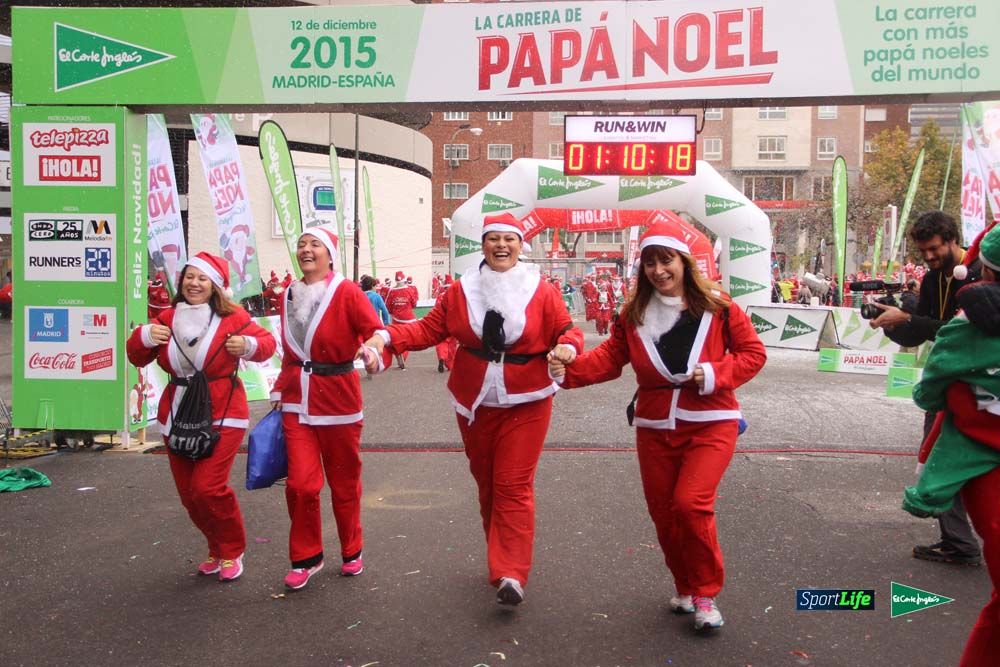 Carrera Papa Noel entrada en meta