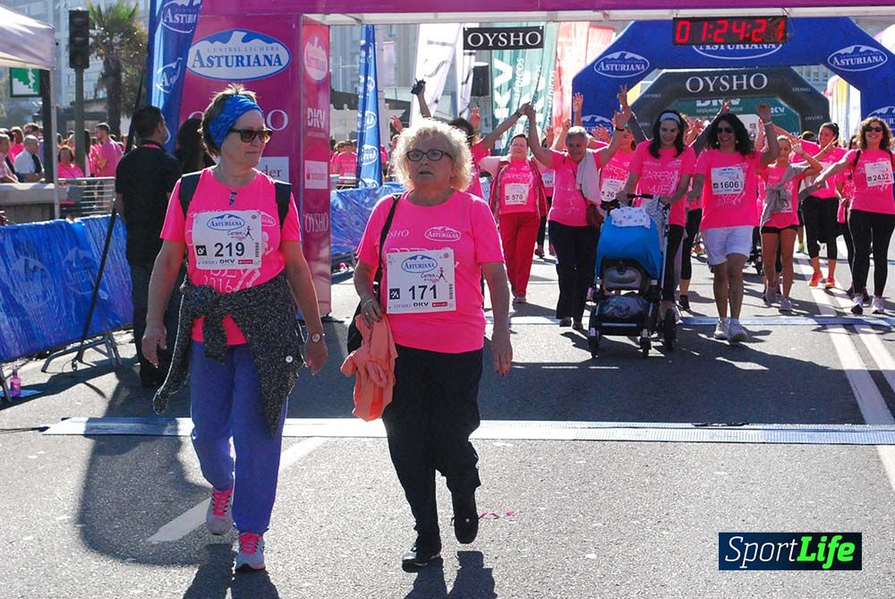 Carrera de la Mujer A Coruña meta 9 (de 1h 23´hasta el cierre de carrera)