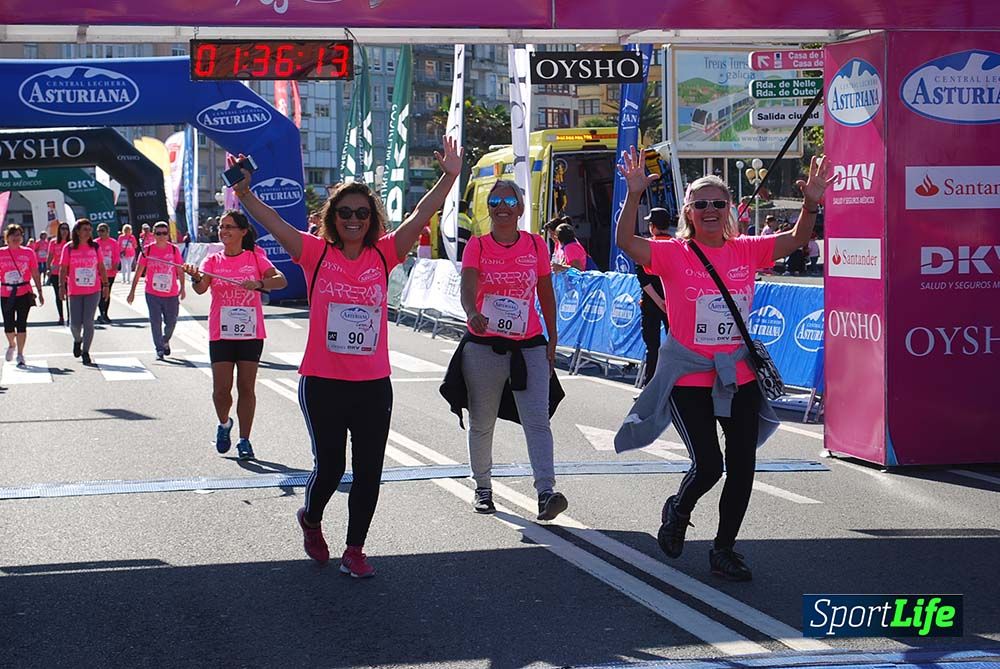 Carrera de la Mujer A Coruña meta 9 (de 1h 23´hasta el cierre de carrera)
