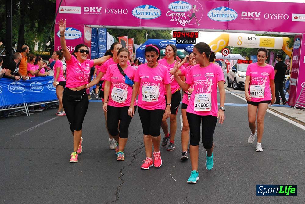 Carrera de la Mujer Sevilla meta 3 (arco derecho) desde el minuto 42 hasta el 47