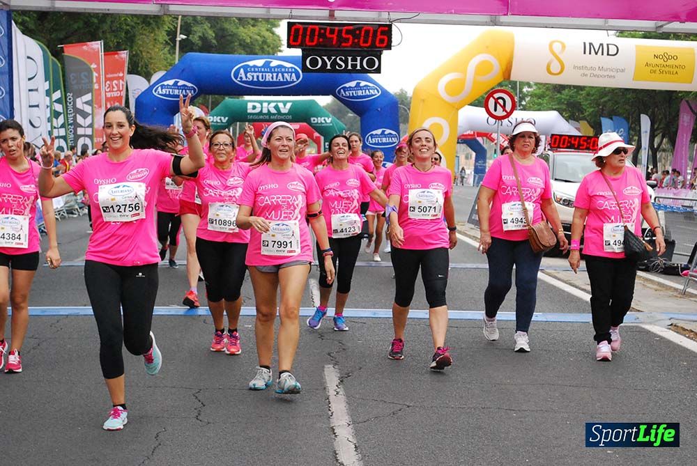 Carrera de la Mujer Sevilla meta 3 (arco derecho) desde el minuto 42 hasta el 47