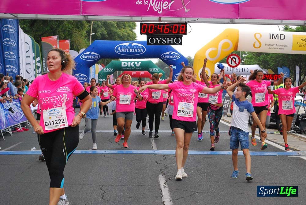 Carrera de la Mujer Sevilla meta 3 (arco derecho) desde el minuto 42 hasta el 47