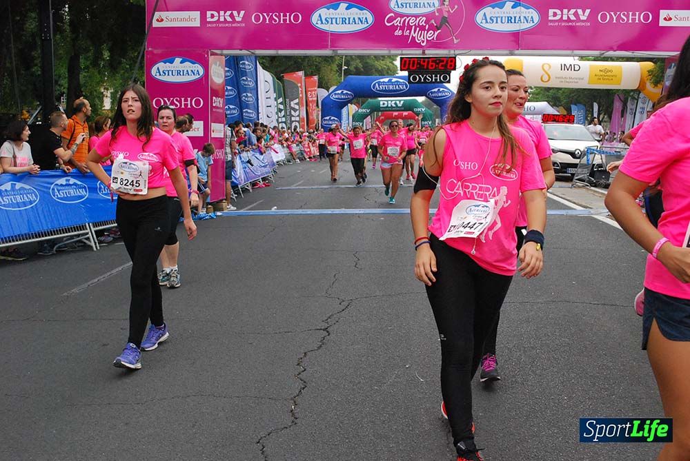 Carrera de la Mujer Sevilla meta 3 (arco derecho) desde el minuto 42 hasta el 47