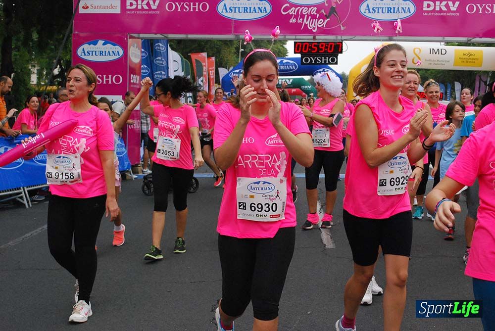 Carrera de la Mujer Sevilla meta 7 (arco derecho) desde el minuto 57 hasta 1h