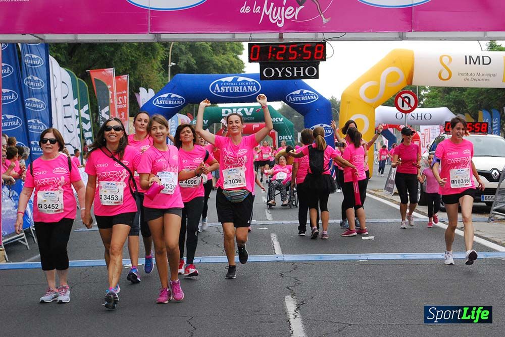 Carrera de la Mujer Sevilla meta 12 (arco derecho) desde 1h23 hasta 1h30