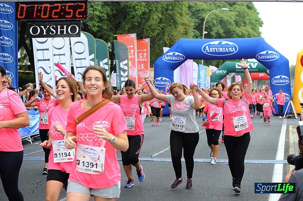 Carrera de la Mujer de Sevilla meta (arco izquierdo) desde 1h 01 hasta 1h 16
