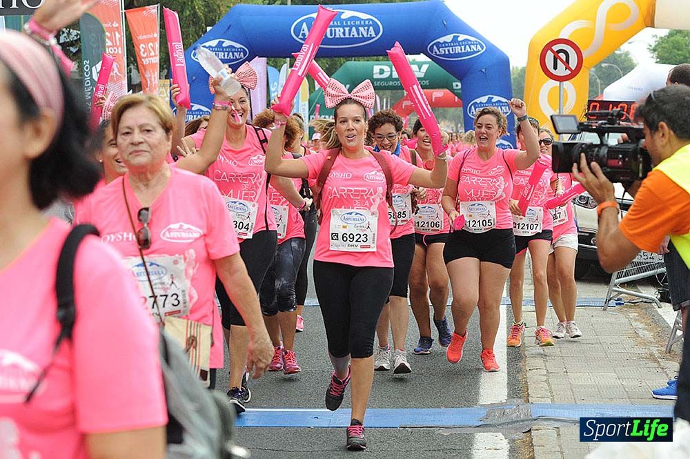 Carrera de la Mujer de Sevilla meta (arco izquierdo) desde 1h 01 hasta 1h 16