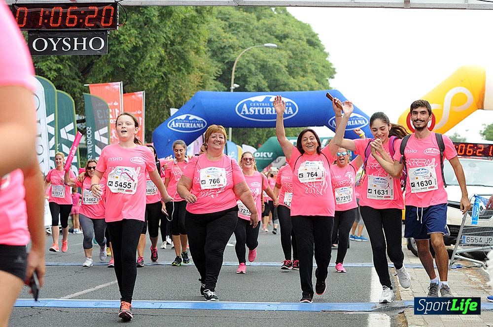 Carrera de la Mujer de Sevilla meta (arco izquierdo) desde 1h 01 hasta 1h 16