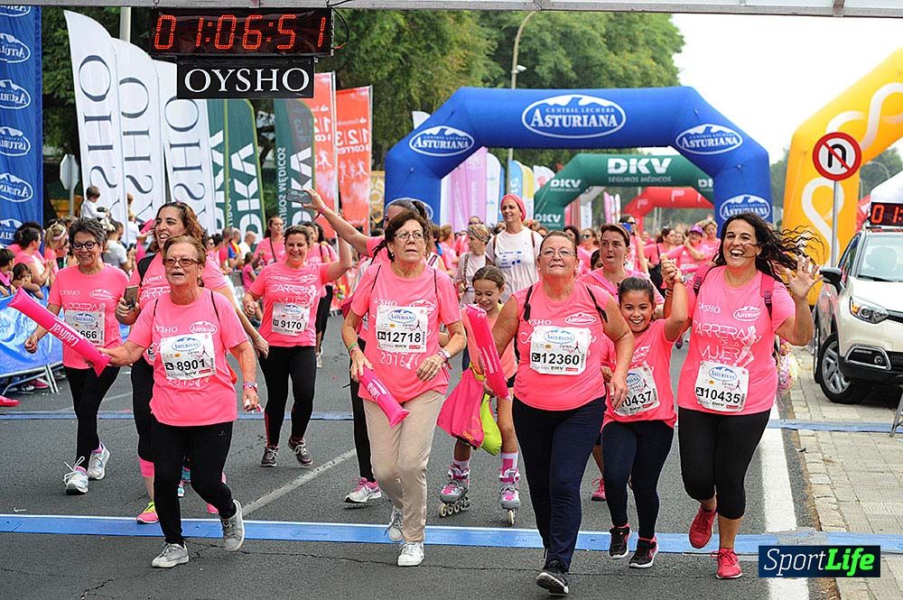 Carrera de la Mujer de Sevilla meta (arco izquierdo) desde 1h 01 hasta 1h 16