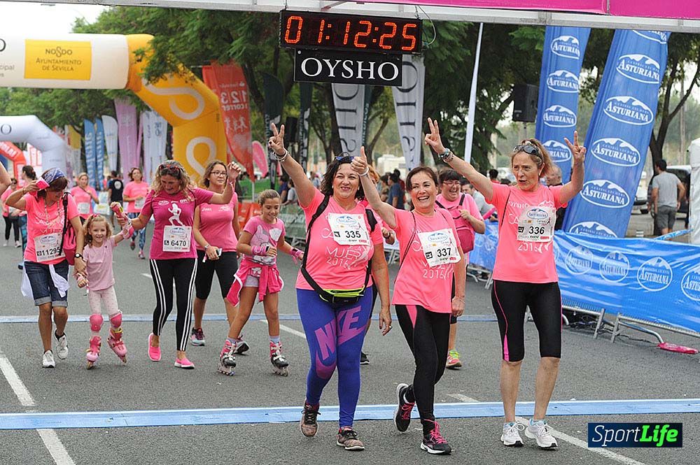 Carrera de la Mujer de Sevilla meta (arco izquierdo) desde 1h 01 hasta 1h 16