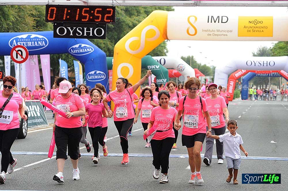 Carrera de la Mujer de Sevilla meta (arco izquierdo) desde 1h 01 hasta 1h 16