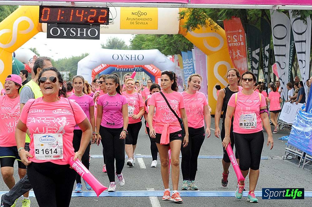 Carrera de la Mujer de Sevilla meta (arco izquierdo) desde 1h 01 hasta 1h 16