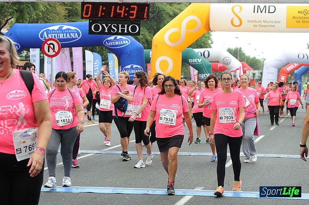 Carrera de la Mujer de Sevilla meta (arco izquierdo) desde 1h 01 hasta 1h 16