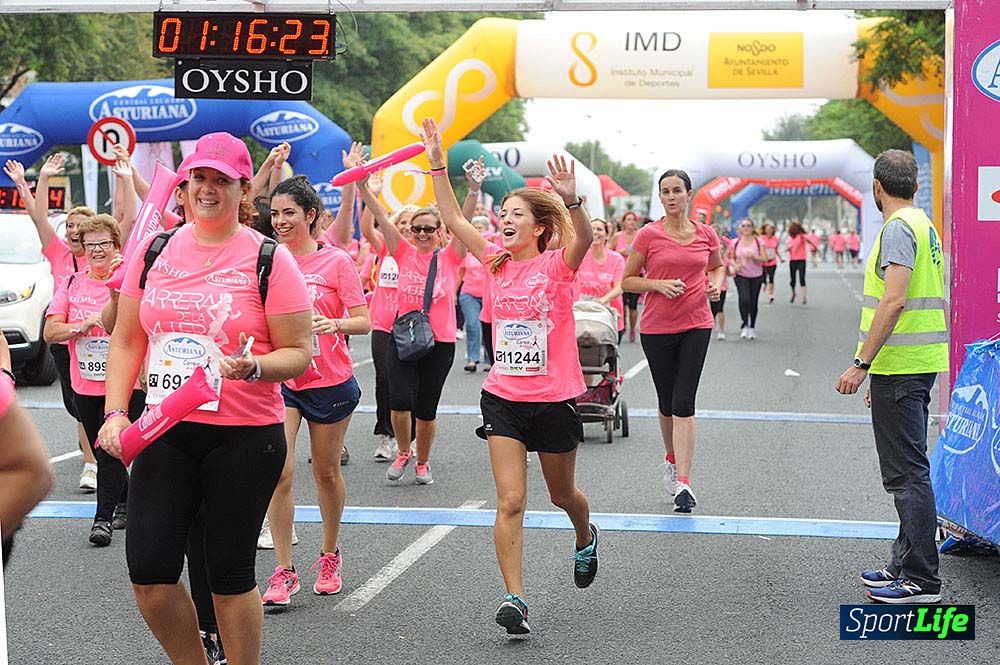 Carrera de la Mujer de Sevilla meta (arco izquierdo) desde 1h 01 hasta 1h 16