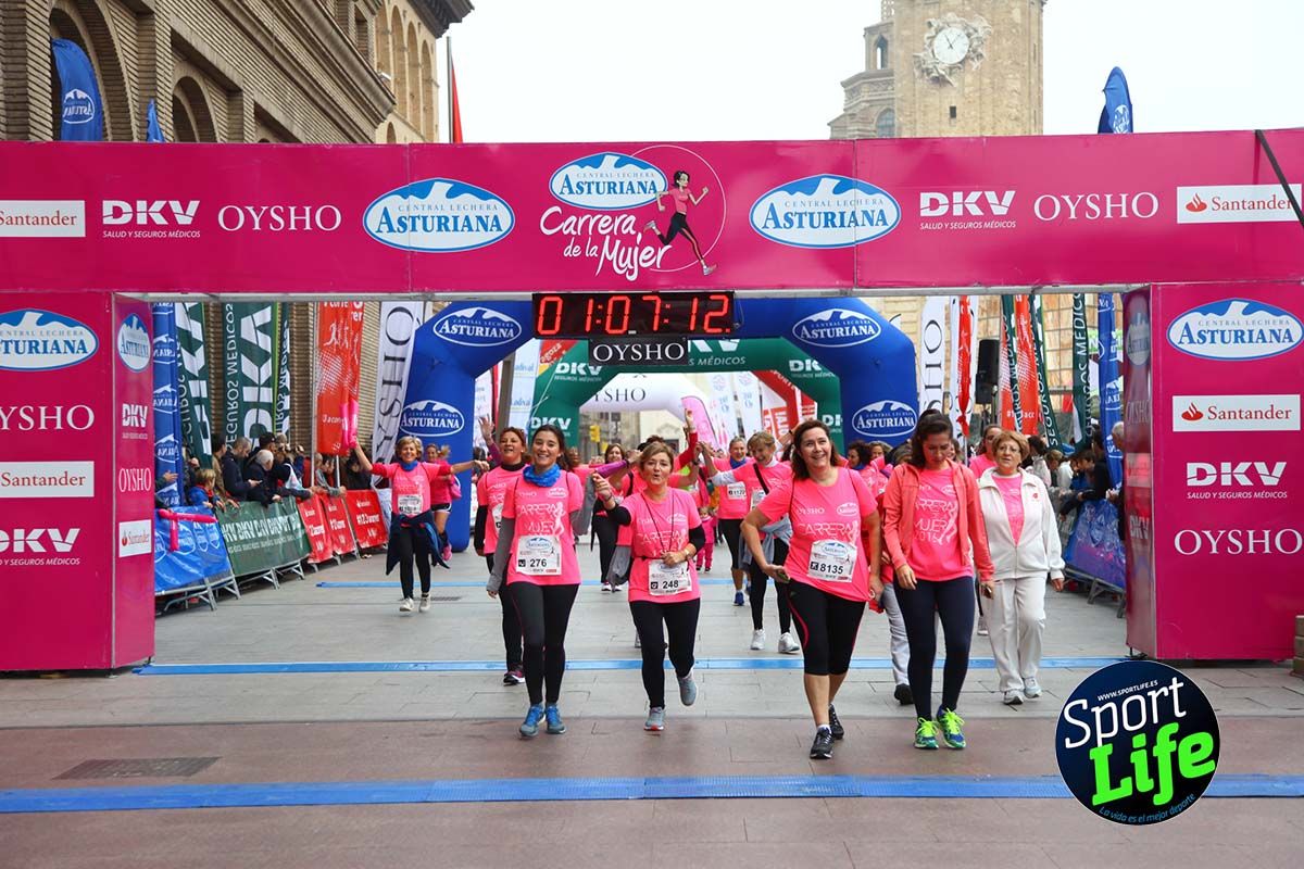 Carrera de la Mujer Zaragoza meta desde 1 h 5 min a 1h 11 min