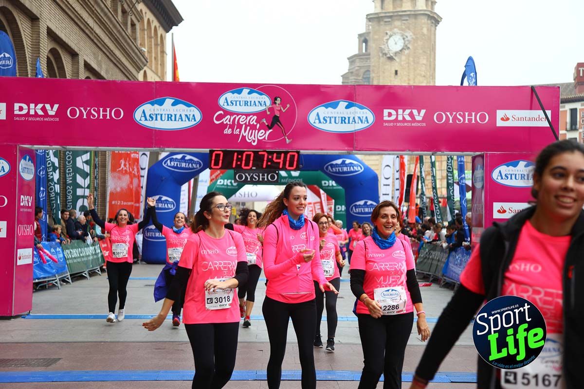 Carrera de la Mujer Zaragoza meta desde 1 h 5 min a 1h 11 min