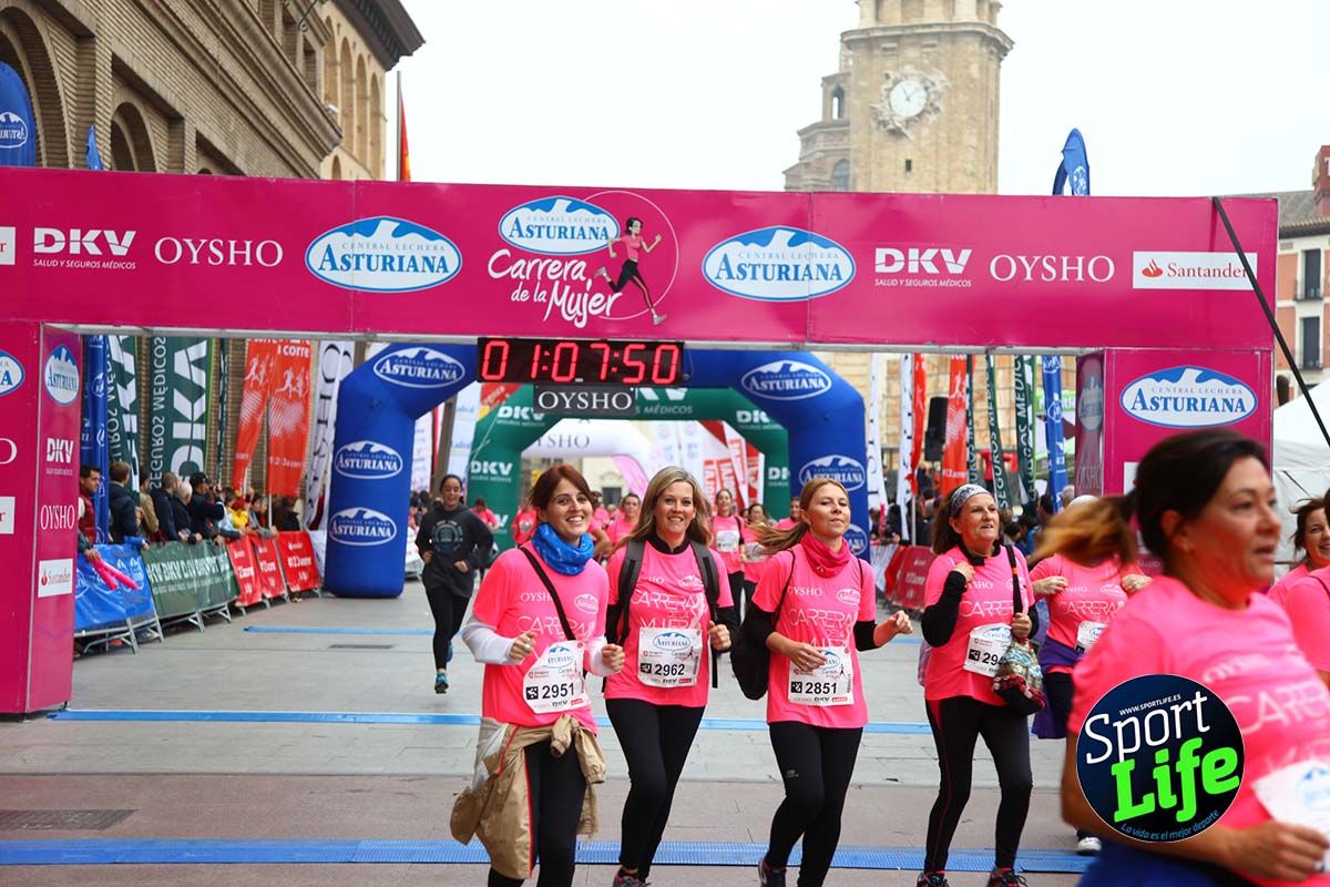 Carrera de la Mujer Zaragoza meta desde 1 h 5 min a 1h 11 min