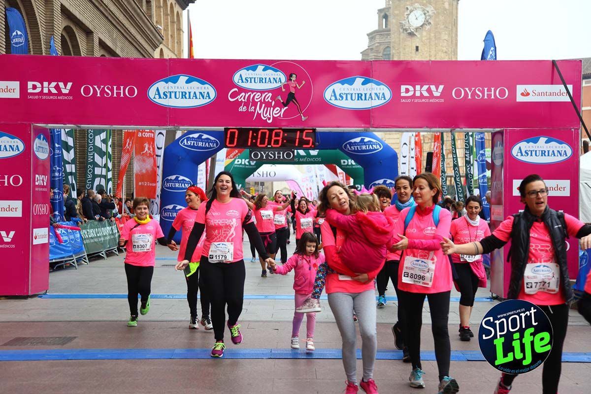 Carrera de la Mujer Zaragoza meta desde 1 h 5 min a 1h 11 min