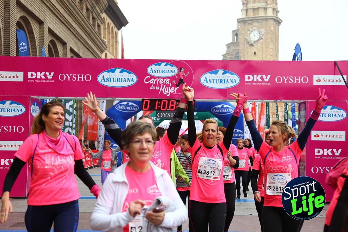Carrera de la Mujer Zaragoza meta desde 1 h 5 min a 1h 11 min