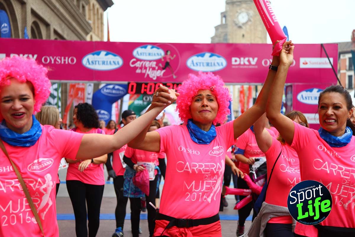 Carrera de la Mujer Zaragoza meta desde 1 h 5 min a 1h 11 min