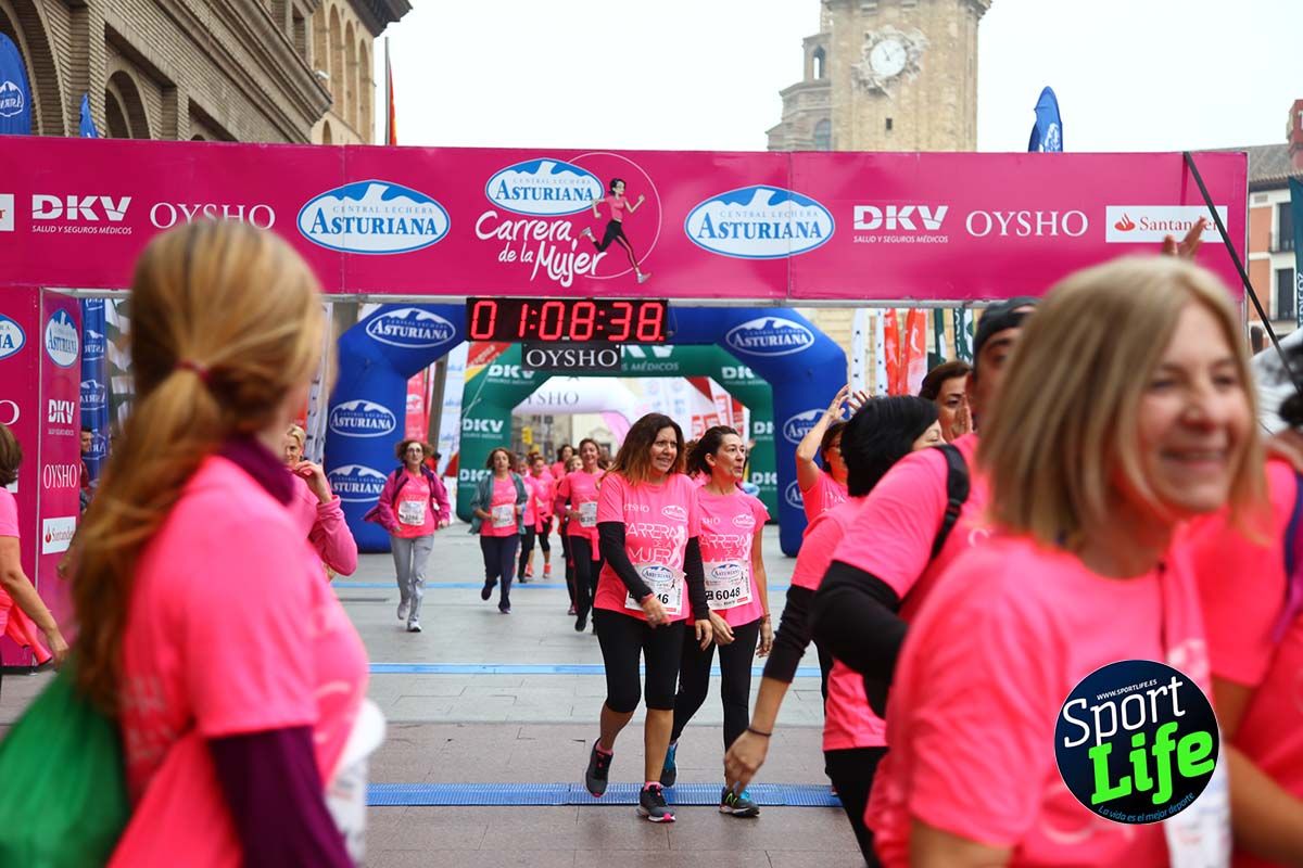 Carrera de la Mujer Zaragoza meta desde 1 h 5 min a 1h 11 min