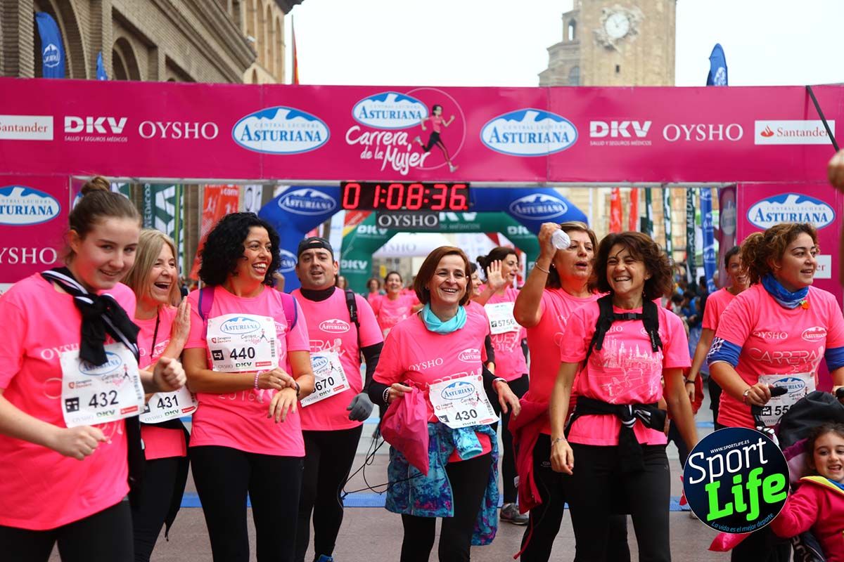 Carrera de la Mujer Zaragoza meta desde 1 h 5 min a 1h 11 min