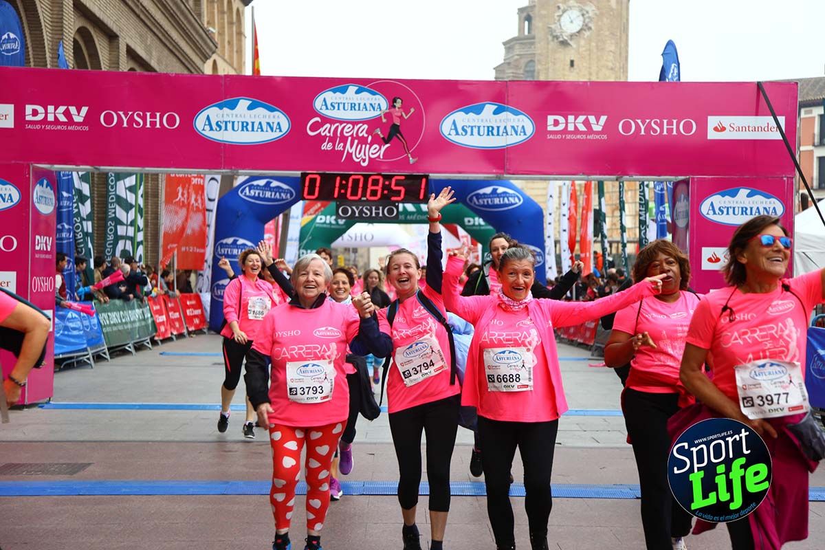Carrera de la Mujer Zaragoza meta desde 1 h 5 min a 1h 11 min
