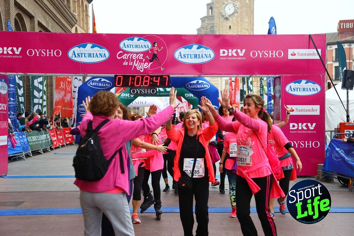 Carrera de la Mujer Zaragoza meta desde 1 h 5 min a 1h 11 min