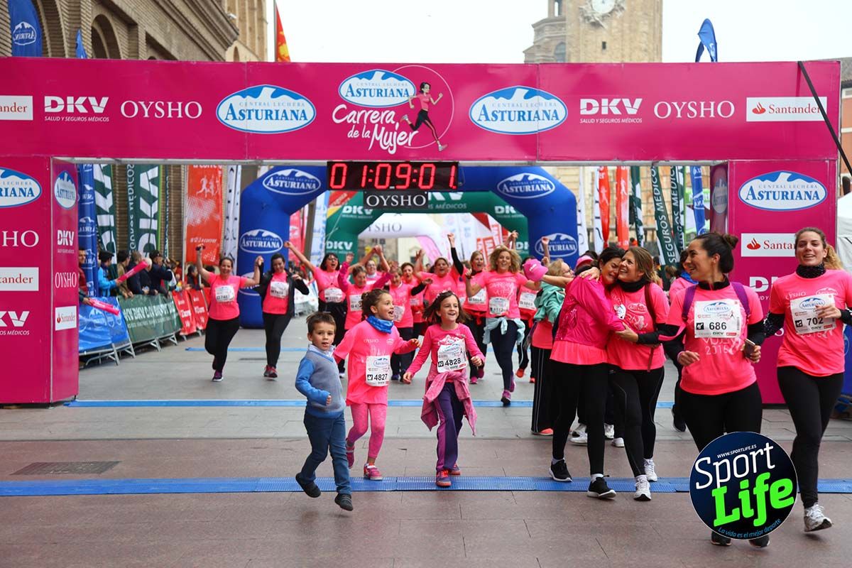 Carrera de la Mujer Zaragoza meta desde 1 h 5 min a 1h 11 min