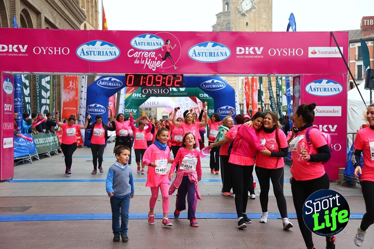 Carrera de la Mujer Zaragoza meta desde 1 h 5 min a 1h 11 min