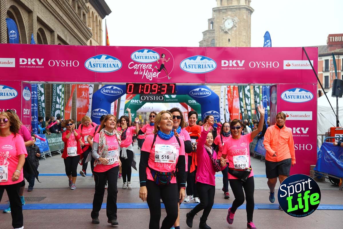 Carrera de la Mujer Zaragoza meta desde 1 h 5 min a 1h 11 min