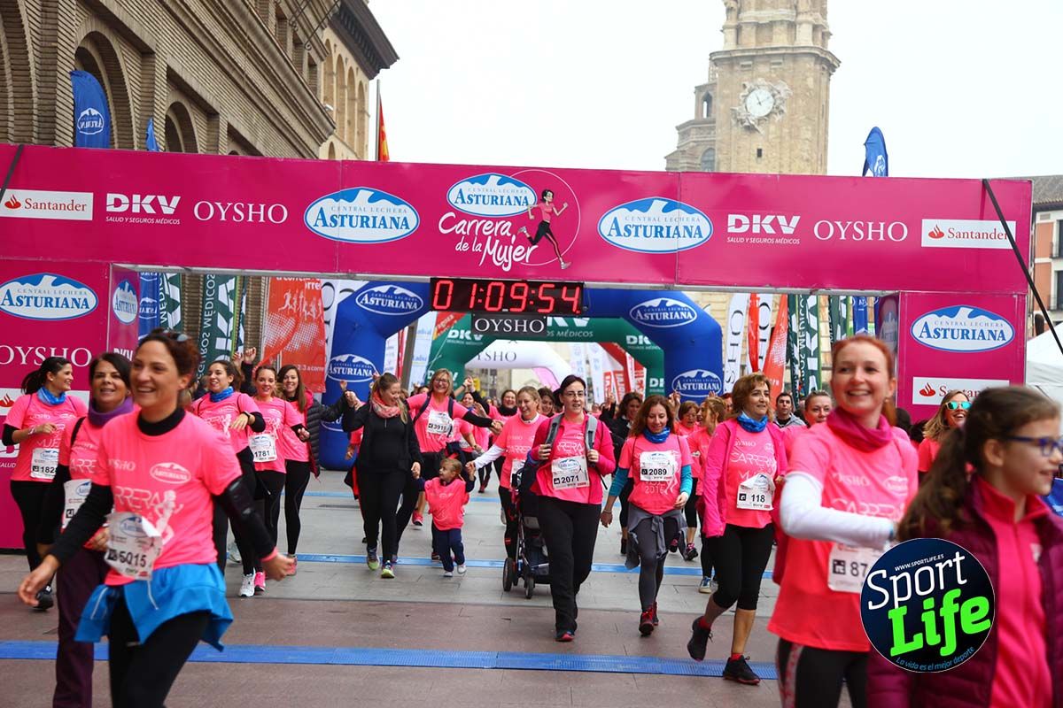 Carrera de la Mujer Zaragoza meta desde 1 h 5 min a 1h 11 min