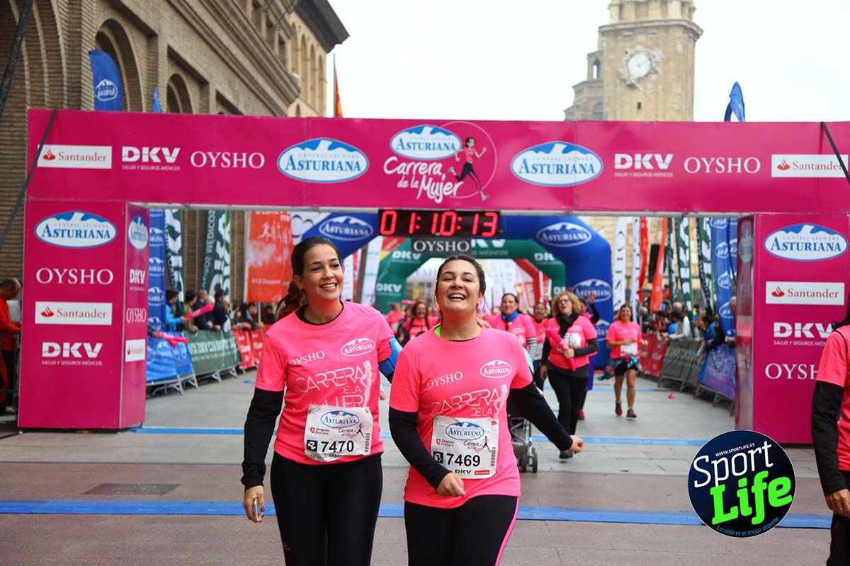 Carrera de la Mujer Zaragoza meta desde 1 h 5 min a 1h 11 min