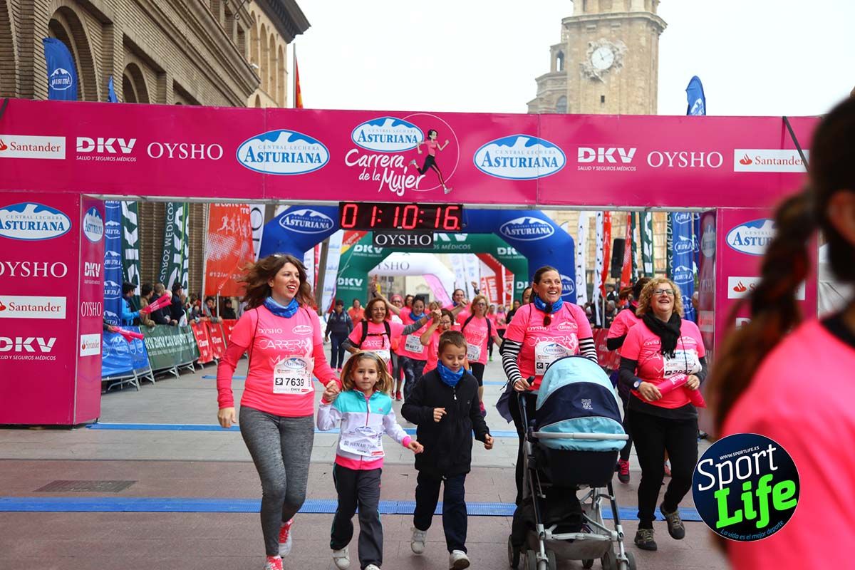 Carrera de la Mujer Zaragoza meta desde 1 h 5 min a 1h 11 min