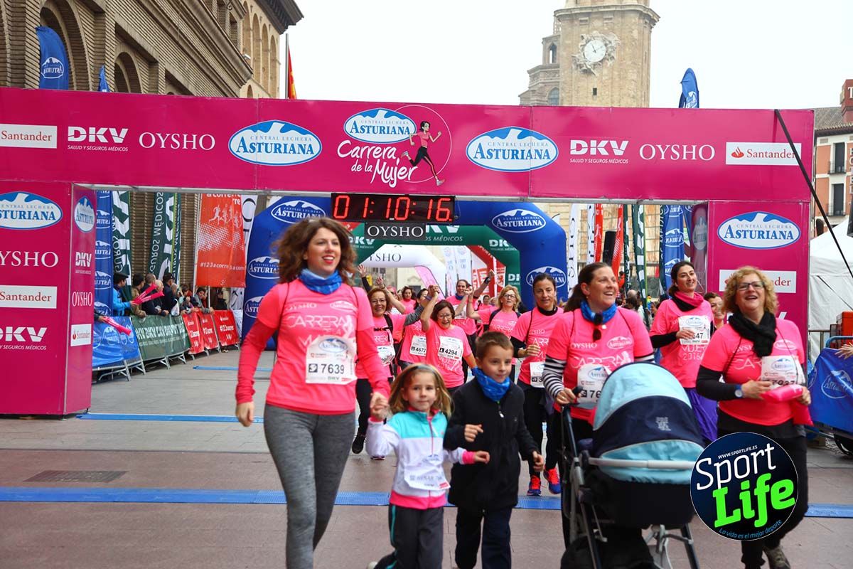 Carrera de la Mujer Zaragoza meta desde 1 h 5 min a 1h 11 min