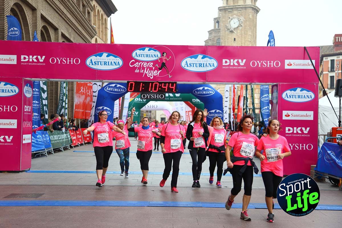 Carrera de la Mujer Zaragoza meta desde 1 h 5 min a 1h 11 min