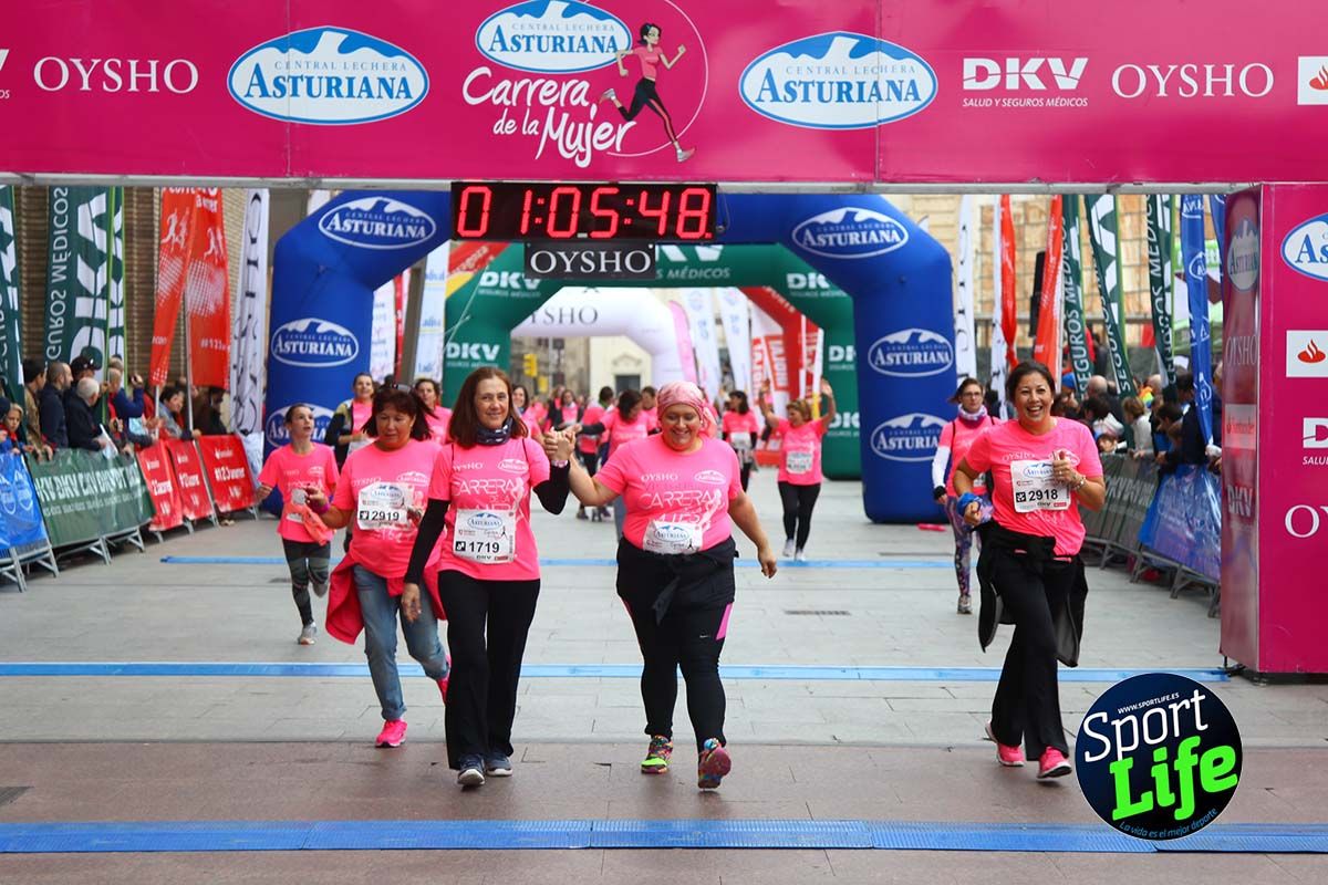 Carrera de la Mujer Zaragoza meta desde 1 h 5 min a 1h 11 min