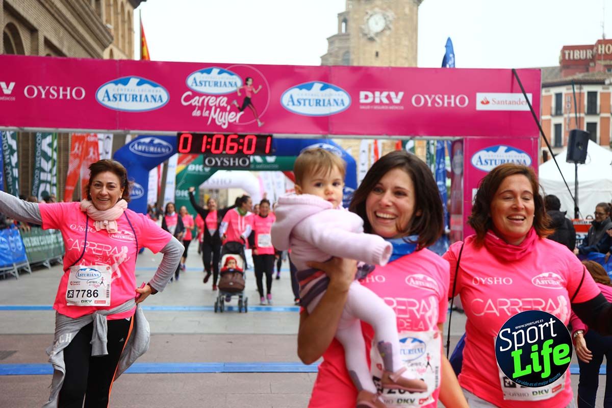 Carrera de la Mujer Zaragoza meta desde 1 h 5 min a 1h 11 min