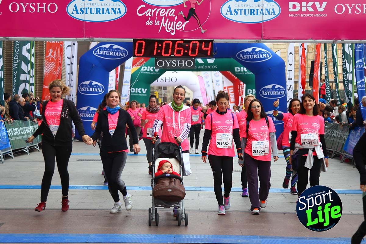 Carrera de la Mujer Zaragoza meta desde 1 h 5 min a 1h 11 min