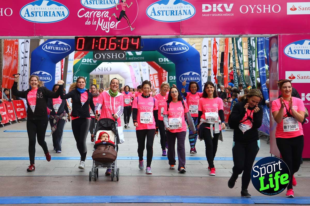 Carrera de la Mujer Zaragoza meta desde 1 h 5 min a 1h 11 min
