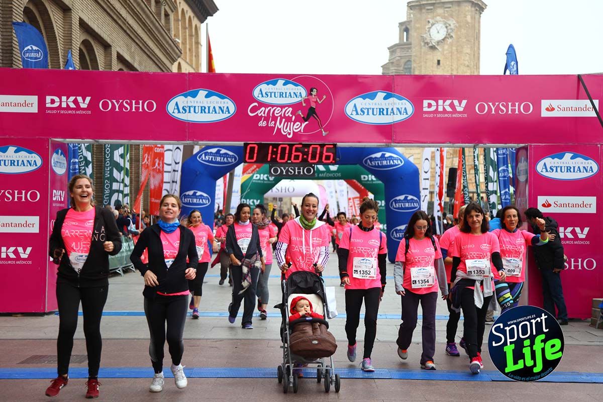 Carrera de la Mujer Zaragoza meta desde 1 h 5 min a 1h 11 min