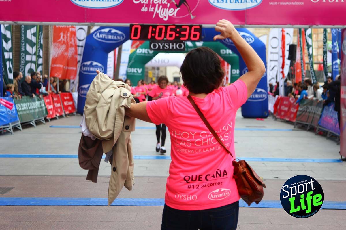 Carrera de la Mujer Zaragoza meta desde 1 h 5 min a 1h 11 min