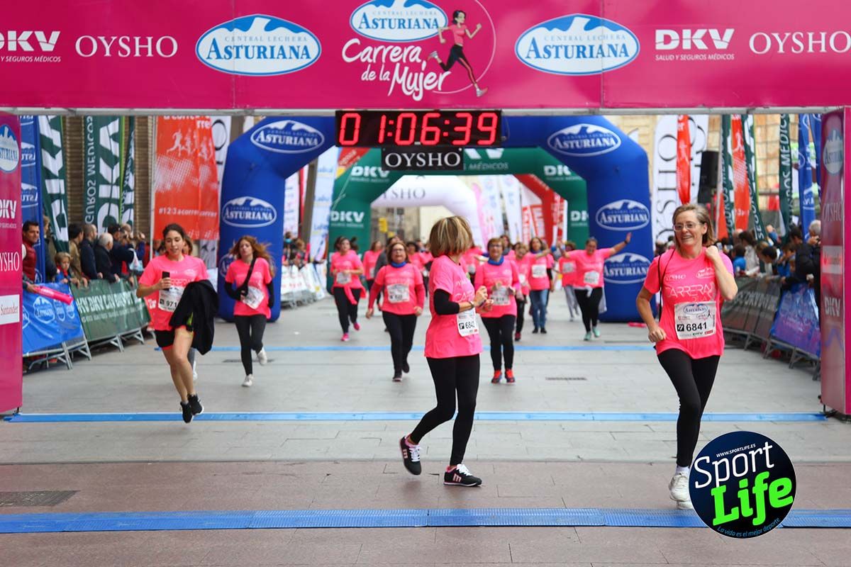 Carrera de la Mujer Zaragoza meta desde 1 h 5 min a 1h 11 min